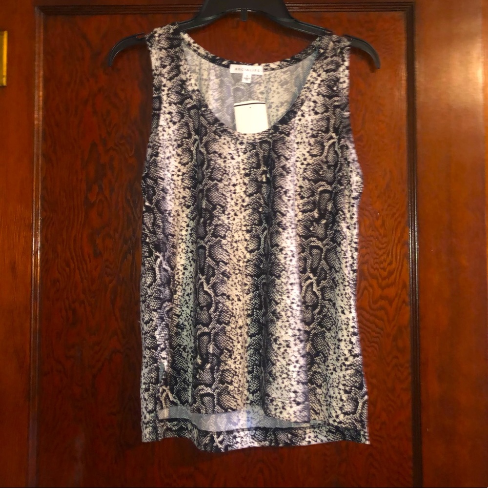 NWT! Socialite snake print tank